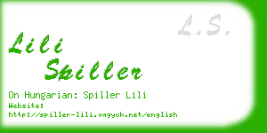 lili spiller business card